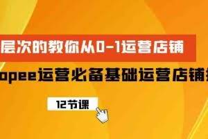 （9993期）Shopee-运营必备基础运营店铺打造，多层次的教你从0-1运营店铺