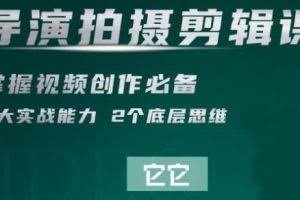 短视频学院·导演拍摄剪辑核心课，掌握视频创作必备的2大实战能力与底层思维