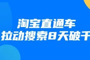进阶战速课：2021年4月最新淘宝直通车拉动搜索8天破千（视频课程）
