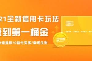 2021全新信用卡玩法：快速提额/0首付买房/套现生财，赚到第一桶金