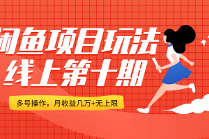 闲鱼项目玩法实战班线上第十期，多号批量操作，一个月收益几万+无上限