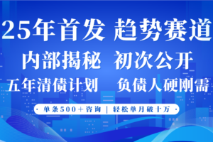 2025年首次公开，真正的事业型赛道，客咨不断，单月轻松破十