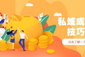 私域成交技巧，帮你从入门到精通，破解四大痛点，快速变现，轻松收钱