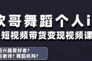 抖音舞蹈账号运营与变现实战课，舞蹈个人ip短视频带货变现