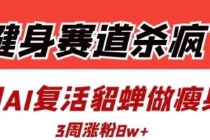 健身赛道杀疯了？我用AI复活貂蝉做瘦身操，3周涨粉8W