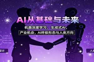 AI从基础与未来,机器深度学习,生成式AI ,产业机会,AI终极形态与人类方向