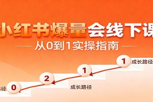 小红书爆量会线下课,聚焦小红书运营全流程,从0到1爆店实操方案