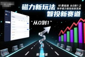 付费投放从0到1之快手磁力智投投放实操,磁力新玩法,智投新赛道