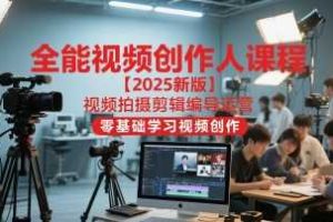 全能视频创作人课程【2025新版】视频拍摄剪辑编导运营，零基础学习视频创作（更新）