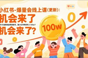 （17047期）2025小红书爆量会线上课(新) ：0到1打造高收益带货账号，靠小红书带货年入100w？机会来了！