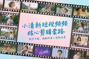 小清新短视频核心剪辑套路,新手万能,适配所有小清新场景