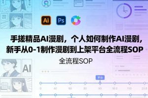 手搓精品AI漫剧,个人如何制作AI漫剧,新手从0-1制作漫剧到上架平台全流程SOP