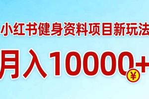 (17711期)小红书健身资料项目最新玩法,月入10000+,收益潜力可以无限放大