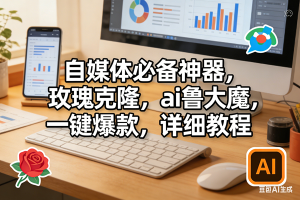 （17886期）玫瑰克隆软件，ai鲁大魔的工具，自媒体必备神器，一键爆款，详细教程。