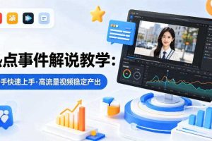 某大V的热点事件解说教学,新手也能快速上手,稳定产出高流量解说视频