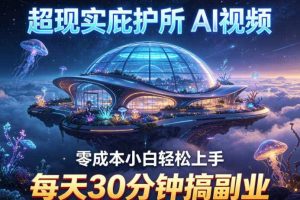 超现实庇护所AI视频项目拆解,零成本小白轻松上手,每天30分钟搞副业