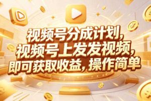 视频号分成计划，599元众筹的Red团队课程，视频号上发发视频，即可获取收益，操作简单