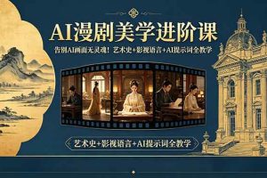(18802期)告别AI画面无灵魂!AI漫剧美学进阶课-更新,艺术史+影视语言+AI提示词全教学