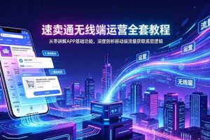 (18904期)速卖通无线端运营全套教程,从零讲解APP基础功能,深度剖析移动端流量获取底层逻辑