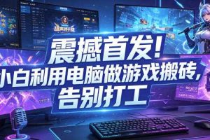 震撼首发!小白利用电脑做游戏搬砖,告别打工【揭秘】