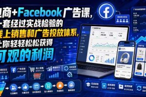 电商+Facebook广告课，一套经过实战检验的线上销售和广告投放体系，让你轻轻松松获得可观的利润【原创双语字幕】