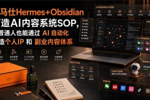 爱马仕Hermes+Obsidian打造AI内容系统SOP，让普通人也能通过 AI 自动化打造个人IP 和 副业内容体系