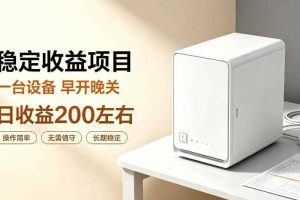 全自动设备挂G项目,日收益200左右,省心长效运营,最稳最省心的项目【揭秘】