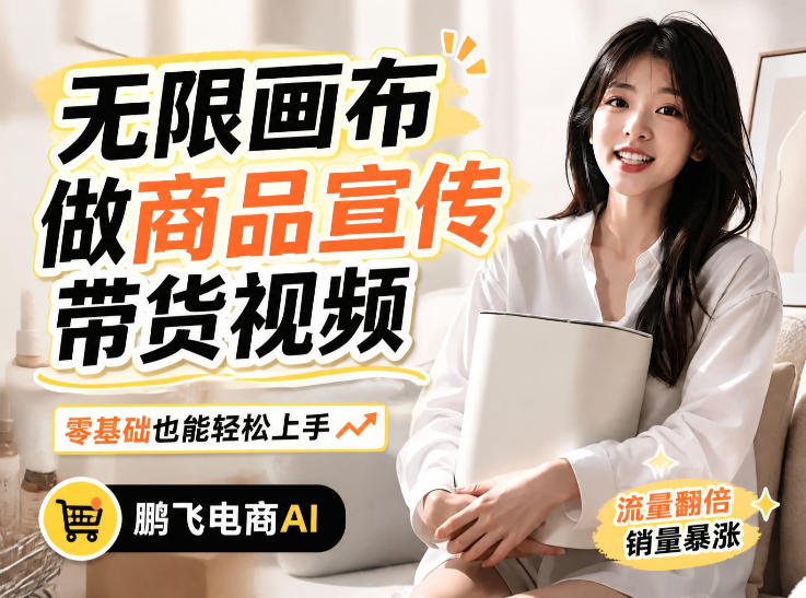 不用模特不用拍，AI生成电商带货视频｜无限画布从0到1搭建教程，全程实操演示，新手也能跟着落地