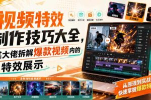 视频特效制作技巧大全，某大佬拆解爆款视频内的特效展示