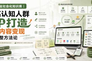 商业社会化知识库｜高认知人群IP打造与内容变现完整方法论【文档】