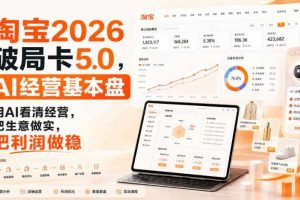 智篆商业-淘宝2026破局卡5.0，AI经营基本盘，用AI看清经营，把生意做实，把利润做稳