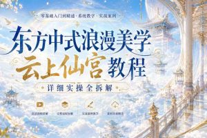 东方中式浪漫美学云上仙宫教程,详细实操全拆解