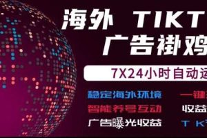 海外TikTok挂G流量变现,7X24自动运行,广告曝光收益,收益日结【揭秘】