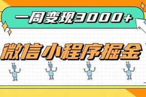 （20194期）一周3000+的微信小程序，通过四种变现方式稳定增收，最强积累型副业