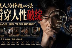 (20300期)付费文章:识人的终极心法——看穿人性破绽