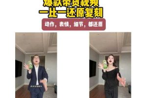 AI带货视频复刻，一比一还原加二创，动作，表情，细节，都还原，新手也能直接套用