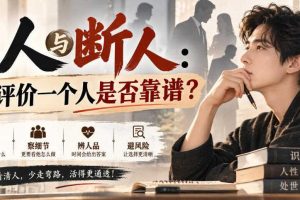 付费文章:识人与断人:如何评价一个人是否靠谱?