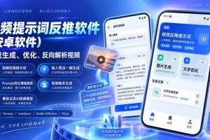 （20301期）视频提示词反推软件（安卓软件），快速生成、优化、反向解析视频