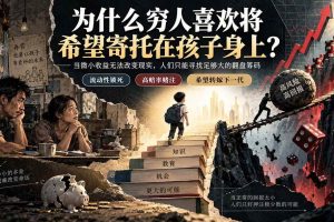 （20318期）社群精品文章：为什么穷人喜欢将希望寄托在孩子身上？
