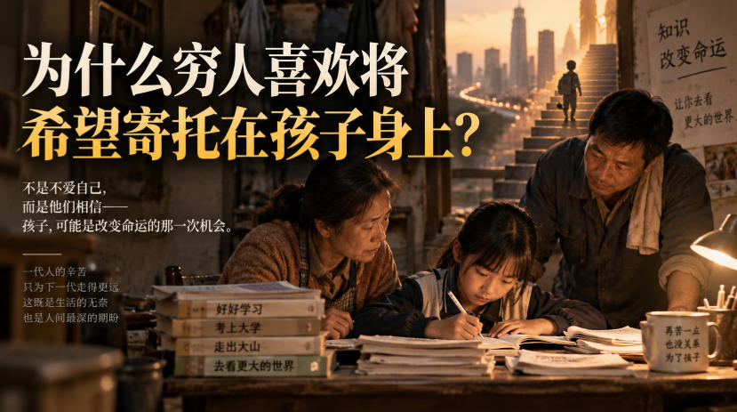 某社群精品文章:为什么穷人喜欢将希望寄托在孩子身上?
