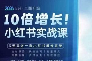 戴小胖·8月28-30号线下课视频20小时,小红书爆量会实战课,6大系统全新升级,3天重做一套小红书增长系统