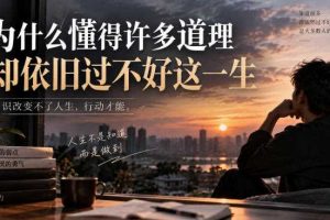某社群精选文:为什么懂得许多道理却依旧过不好这一生?