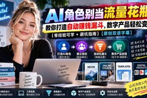 (20475期)AI角色别当流量花瓶!教你打造自动赚钱漏斗,数字产品轻松变现(零经验可学+避坑指南)【原创双语字幕】