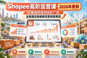 (20575期)Shopee高阶运营课-更新9月,从基础搭建到高阶广告,全链路实操破解流量销量瓶颈