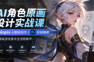 AI角色原画设计实战课｜Holopix AI智能创作+PS手绘精修，零基础游戏美术全流程教学