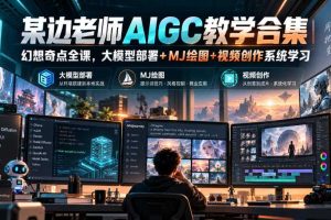 某边老师AIGC教学合集|幻想奇点全课,大模型部署+MJ绘图+视频创作系统学习