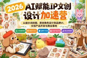 （21151期）2026AI赋能IP文创设计加速营：从提示词控图、原创角色设计到品牌VI、文创产品开发与商业落地