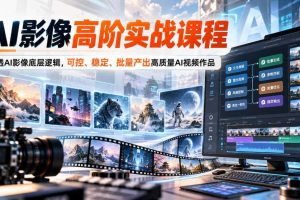 AI影像高阶实战课程,吃透AI影像底层逻辑,可控、稳定、批量产出高质量AI视频作品