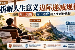 (21233期)付费文章:拆解人生意义边际递减规律,看懂向上突破与向下适应的人生两种选择