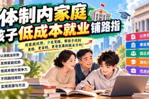 某公众号付费文章:体制内家庭,孩子低成本就业铺路指